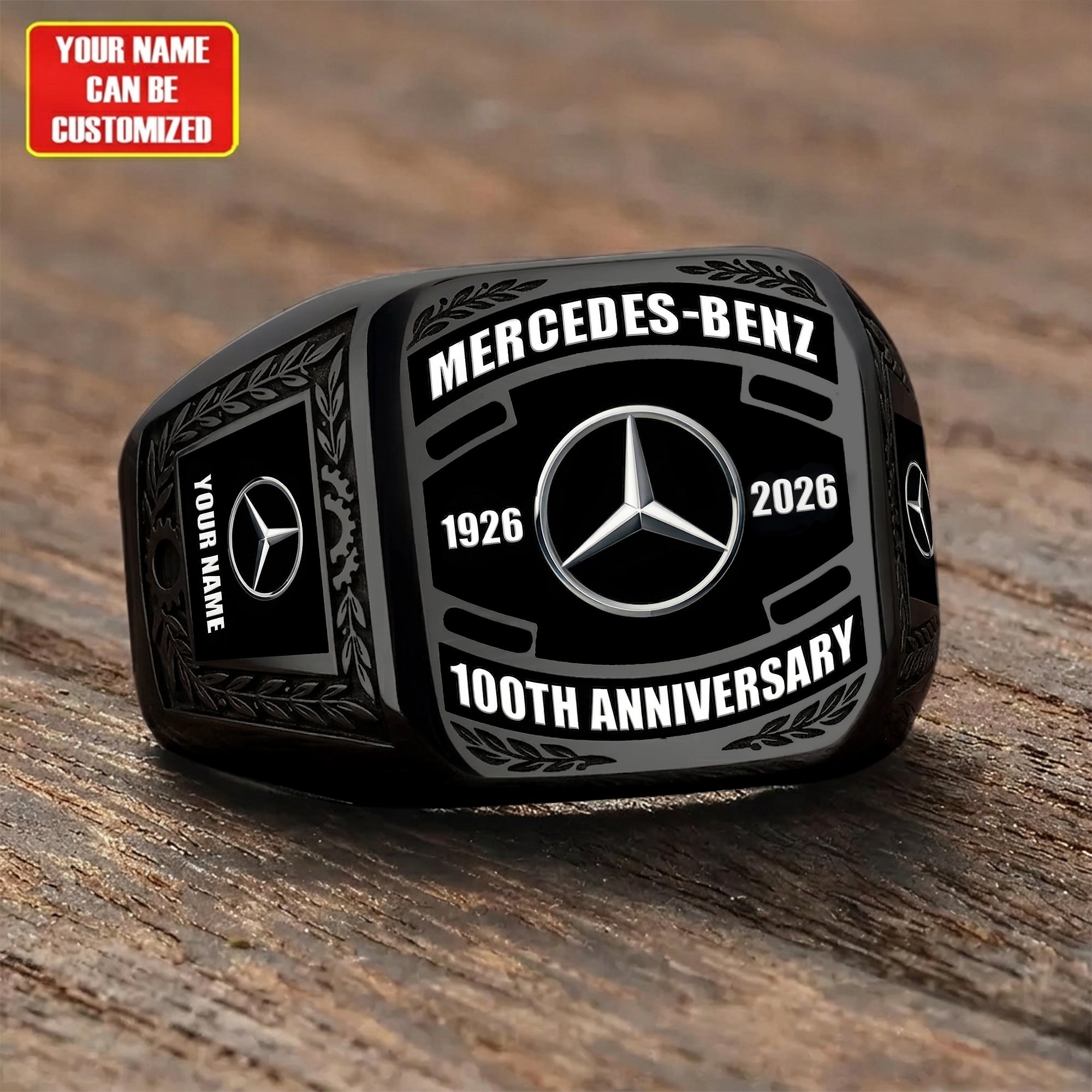 Merc 100th Anniversary Edition Custom Name Classic Design Ring