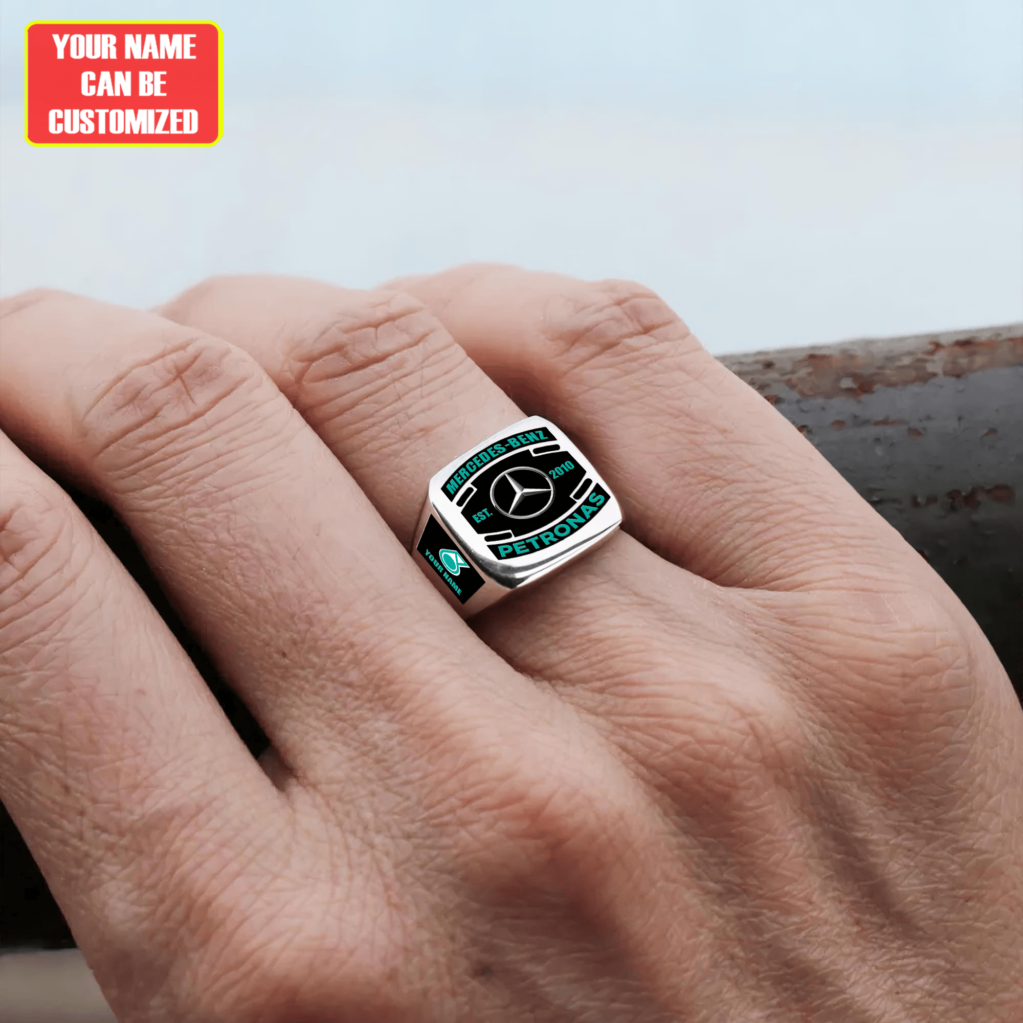 Merc AMG Petronas Custom Name Classic Design Ring
