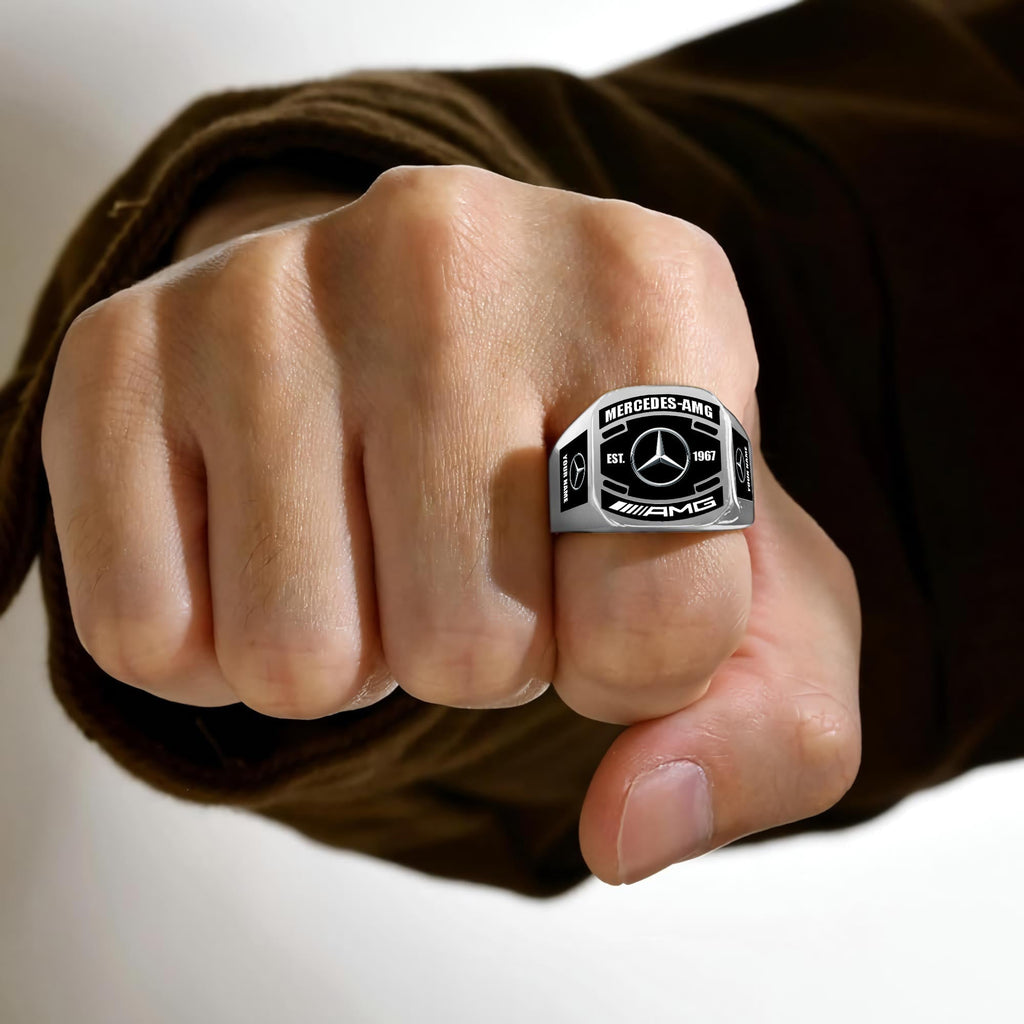 Merc Custom Name Classic Design Ring