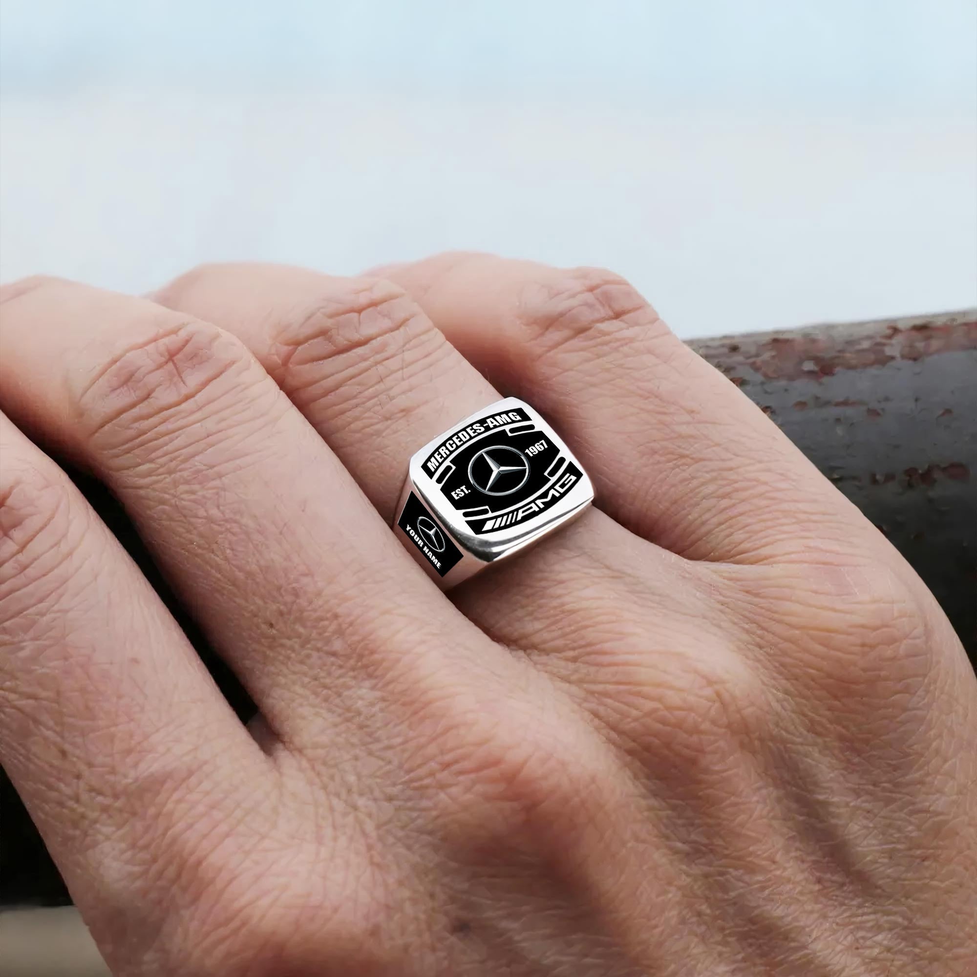 Merc Custom Name Classic Design Ring
