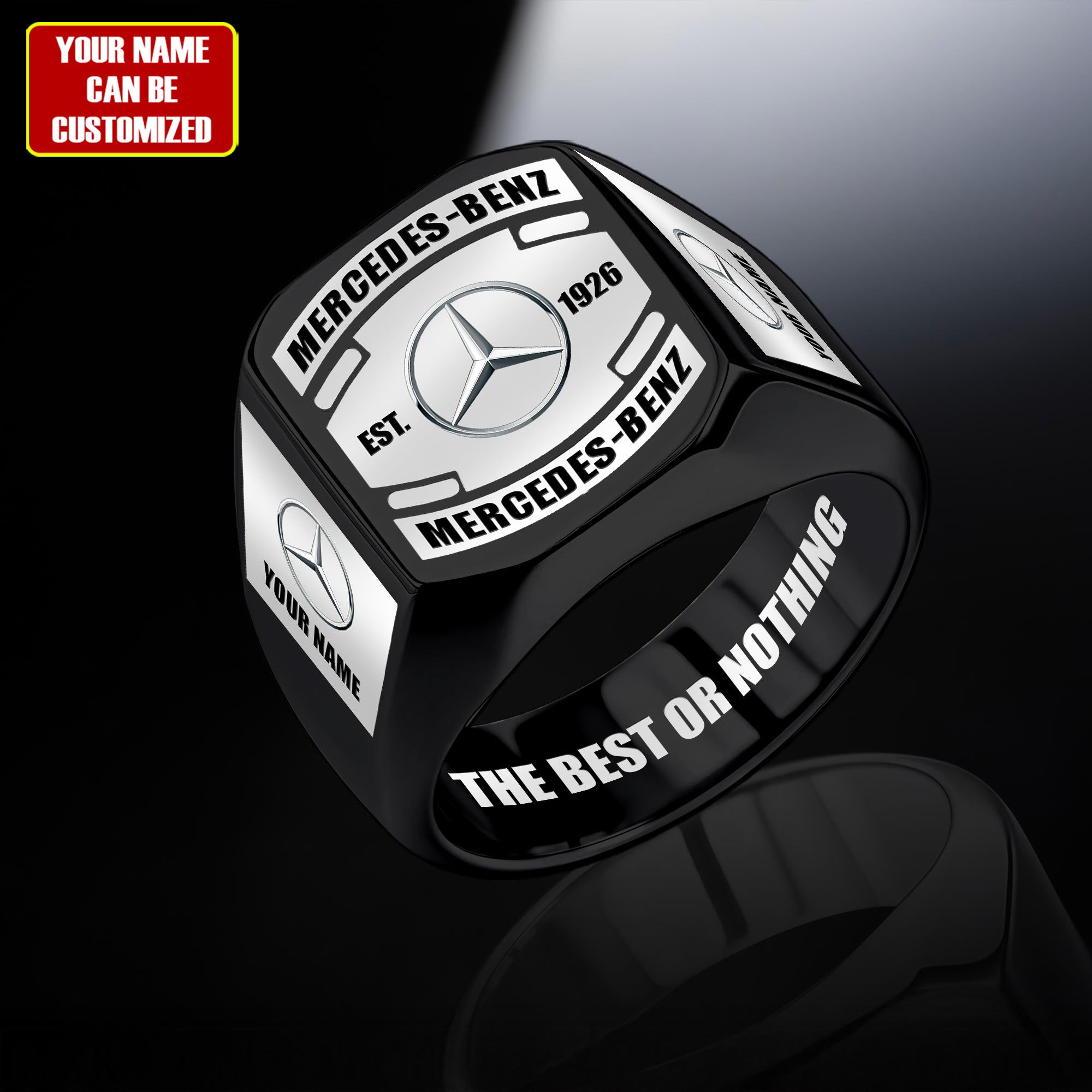 Merc Custom Name Classic Design Ring