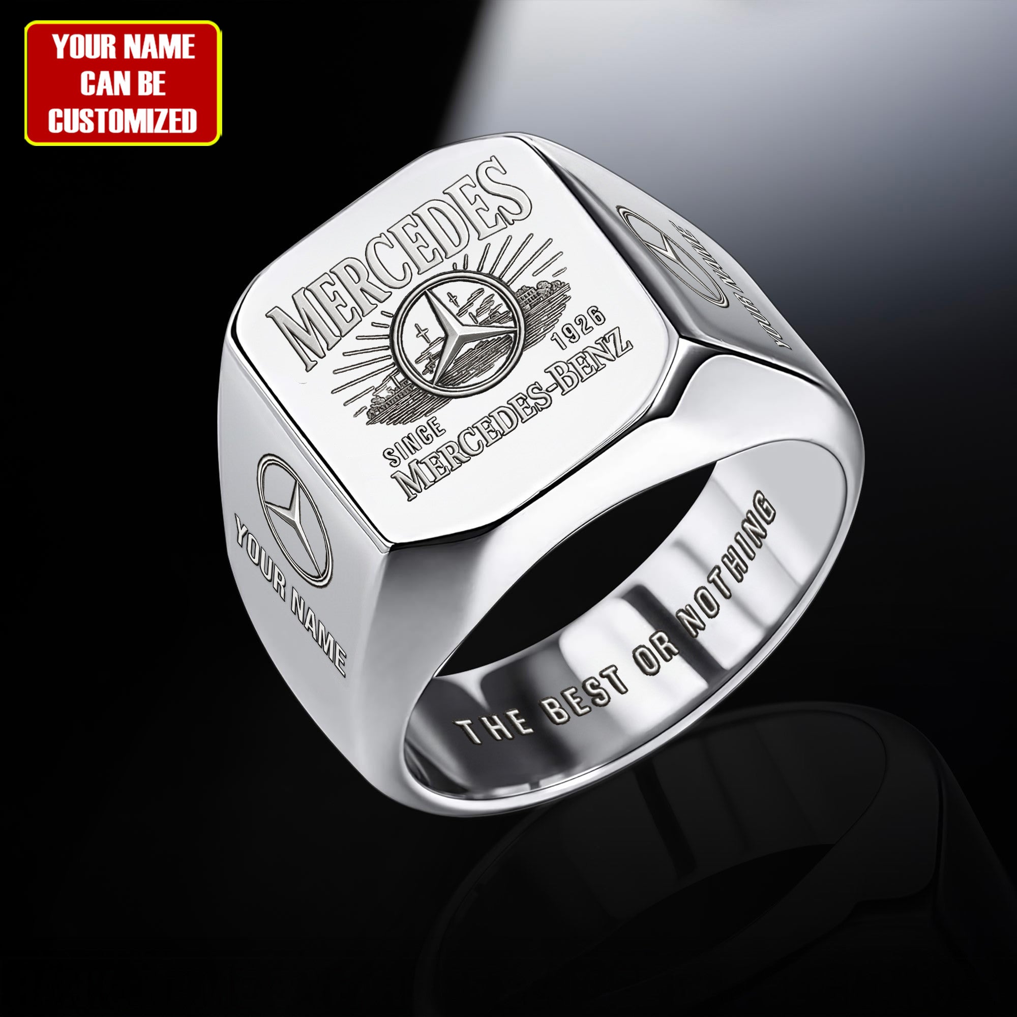 Merc Vintage Custom Name Classic Design Ring