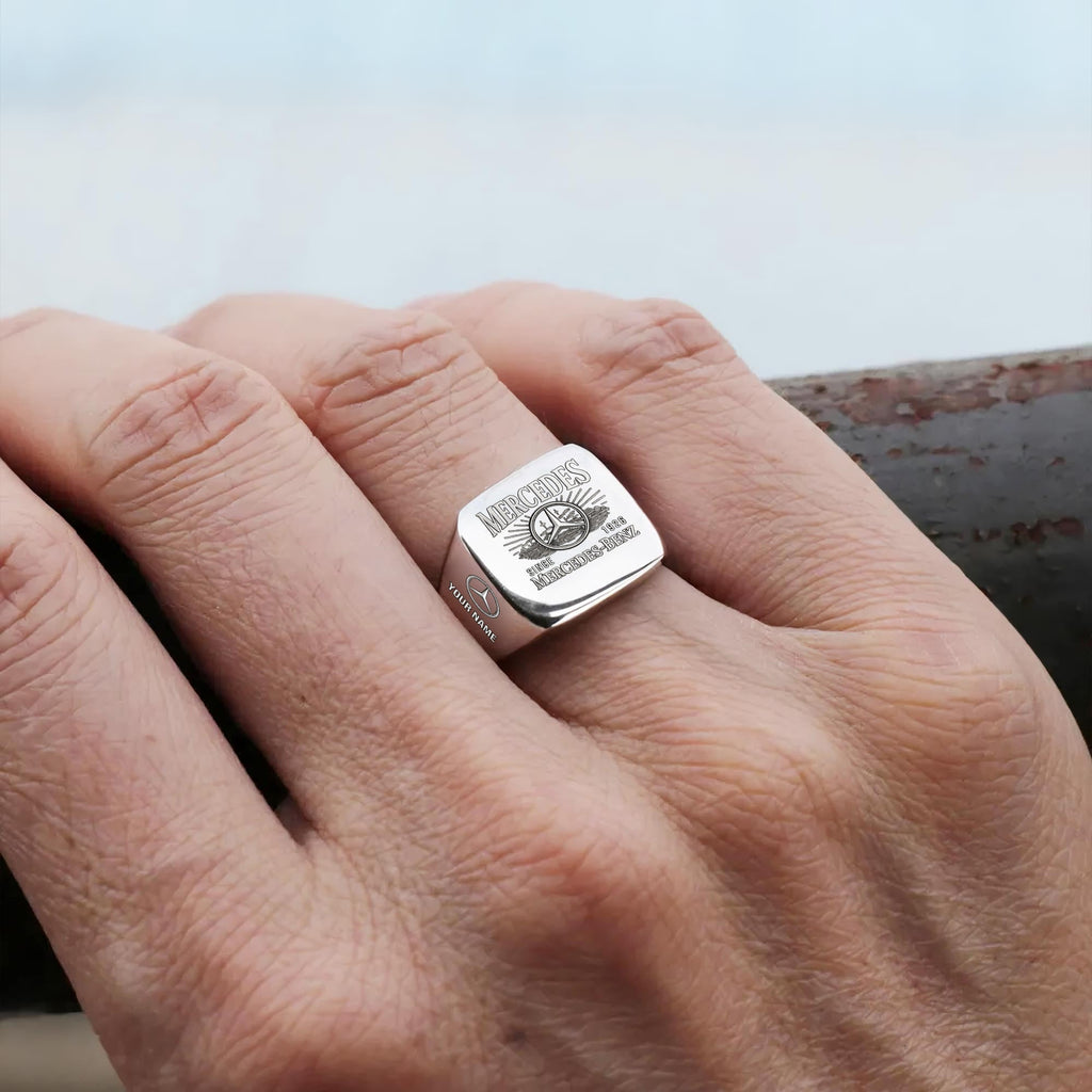 Merc Vintage Custom Name Classic Design Ring