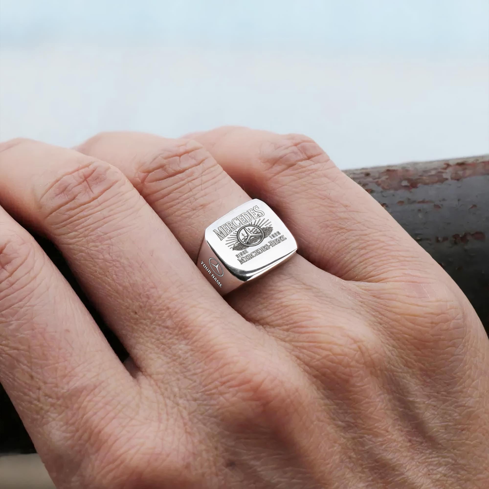 Merc Vintage Custom Name Classic Design Ring